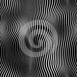 Seamless wavy array of dots pattern for print or digital use