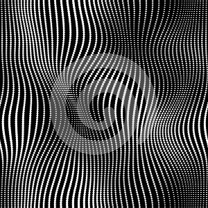 Seamless wavy array of dots pattern for print or digital use