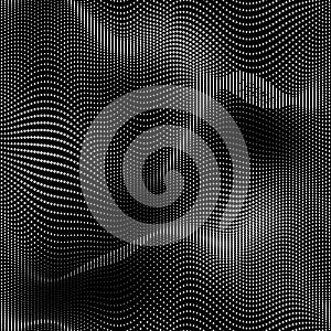 Seamless wavy array of dots pattern for print or digital use