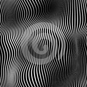 Seamless wavy array of dots pattern for print or digital use
