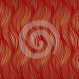 Seamless wavy background texture. Interior wall or wallpaper decoration. 3D waves or zig zag seamless pattern. Vector background o