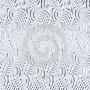 Seamless wavy background texture. Interior wall or wallpaper decoration. 3D waves or zig zag seamless pattern. Vector background o