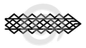 Seamless Wavy Grid Pattern Texture Vector Background Element, vector design Generative AI