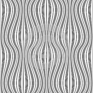 Seamless Wavy Lines Pattern with 3D Illusion Effect