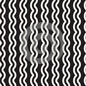 Seamless wavy lines pattern. Repeating vector texture. Stylish stripes background. Contemporary graphics with parallel