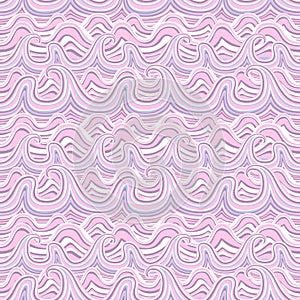 Seamless wavy pattern. Vector illustration wave, river ocean, wallpaper, ornament,