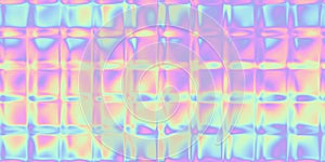 Seamless webpunk aesthetic Y2K futurism glass refraction square mosaic faded pastel rainbow ombre pattern