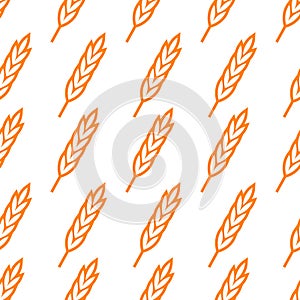 Seamless wheat ears pattern