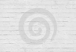 Seamless white brick wall pattern texture