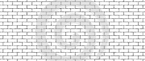 Seamless white brick wall texture or background with copy space for display of content design for advertisement product