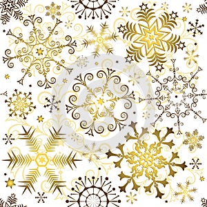 Seamless white christmas pattern