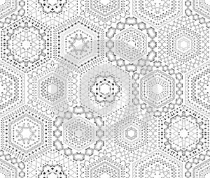Seamless white embroidery pattern.
