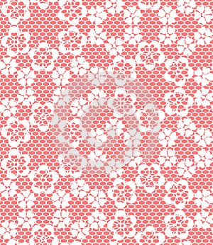 Seamless white lace pattern