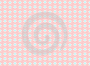 Seamless white stars with pastel blue circles background - cdr format