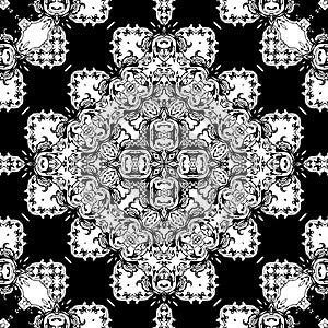 Seamless white vintage pattern