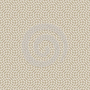 Seamless White Wavy Line Criss Cross Pattern With Earthy Tone Color Background
