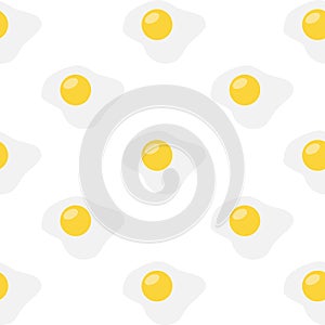 Seamless white and yellow egg texture, artistic, vector illustration