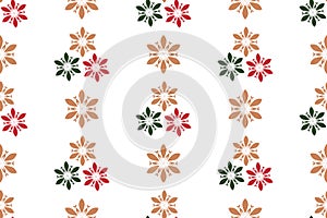 Seamless winter christmas snowflake pattern. Arnament.