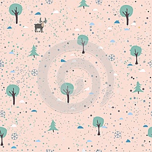 Seamless Winter Pattern. Winter/Merry Christmas Collection