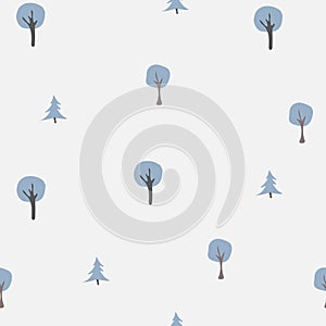 Seamless Winter Pattern. Winter/Merry Christmas Collection. Vector Illustration