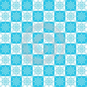 Seamless Winter Snow Flakes Background Pattern