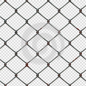 Seamless wire mesh isolated on transparante background