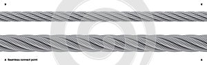 Seamless wire rope heavy duty isolated