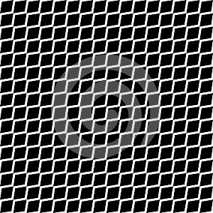 Seamless wired netting fence. Simple black background on white vector illustration Curved Wavy