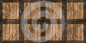 Seamless wood barrel or wooden crate or shipping box background texture