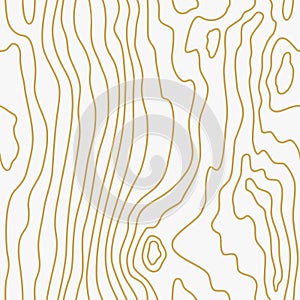 Seamless wooden fiber pattern. Golden wood, grain texture. Dense lines. Abstract background. Vector illustration