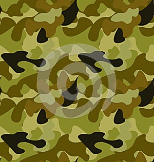 Seamless Woodland Camo Pattern