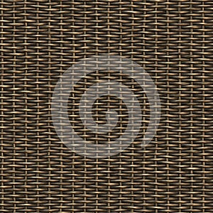 Seamless woven wicker material