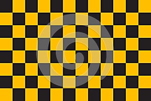 Seamless yellow and black checkered pattern background.