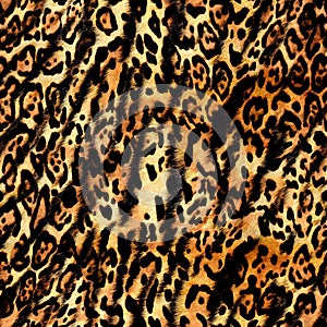 Seamless yellow leopard skin