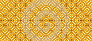 Seamless yellow tile pattern. Decorative ceramic mosaic wallpaper. Abstract geometric repeating decor for floor, wall