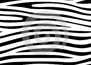 Seamless Zebra Tiger Pattern Textile Texture. Vector Background. Black and White Animal Skin for Women Dress Fabric Print