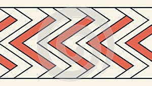 Seamless Zigzag Pattern in Warm Tones for Backgrounds & Textures, vector design Generative AI