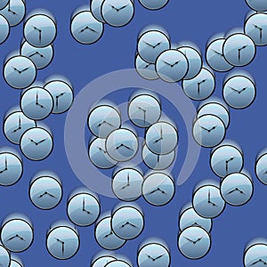 Seamlessly repeatable clocks pattern photo