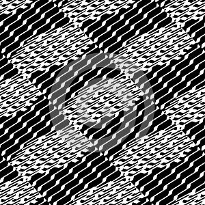 Seamlessly repeatable geometric pattern - Abstract monochrome ba