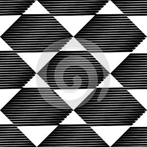 Seamlessly repeatable geometric pattern - Abstract monochrome ba