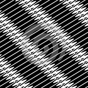Seamlessly repeatable geometric pattern - Abstract monochrome ba