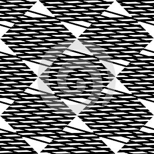 Seamlessly repeatable geometric pattern - Abstract monochrome ba