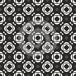 Seamlesss Vector Black and white Abstract geometric lines/shape/circular elements in pattern.