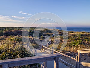 Cape Cod National Seashore Cliffs at Goldenhour photo