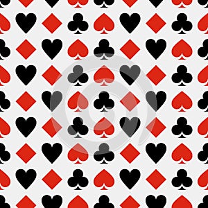 Seampless pattern playing cards backround photo