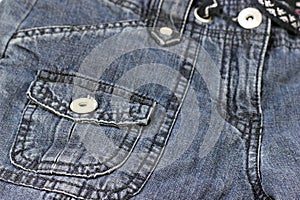 Seams and pockets denim