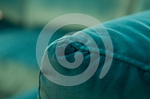 Seams on the sofa close-up. Technology Concept. Exhibition of sofas