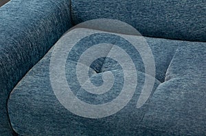 Seams on the sofa close-up. Technology Concept. Exhibition of sofas