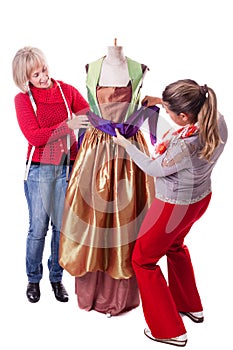 Seamstresses Working on a dress