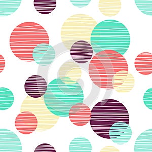 Seanless pattern with circle. Polka dot design